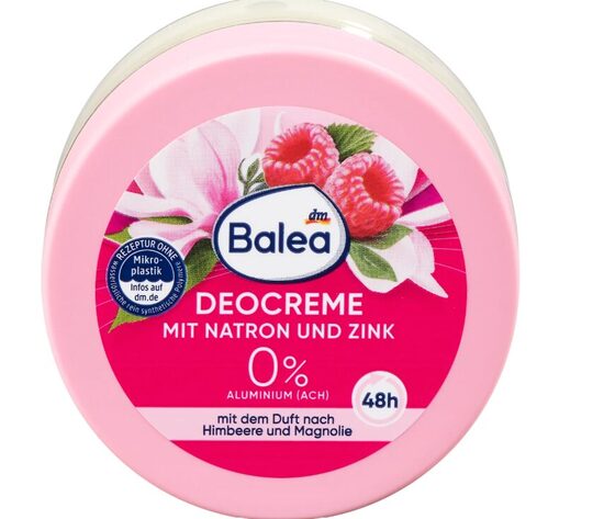 Balea dezodoranta krēms ar nātronu, bez alumīnija, ar aveņu un magnolijas aromātu, 50 ml